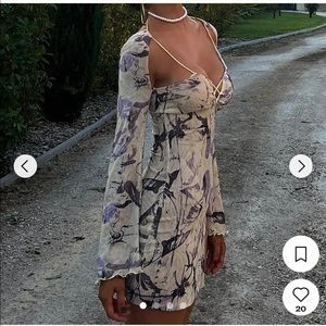 Tiger Mist Kinsley Mesh Dress in Yellow Floral